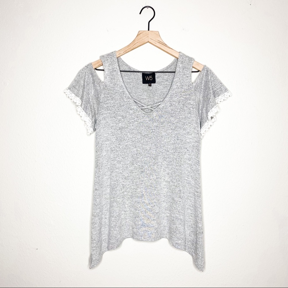 W5 Anthropologie Cold Shoulder Top